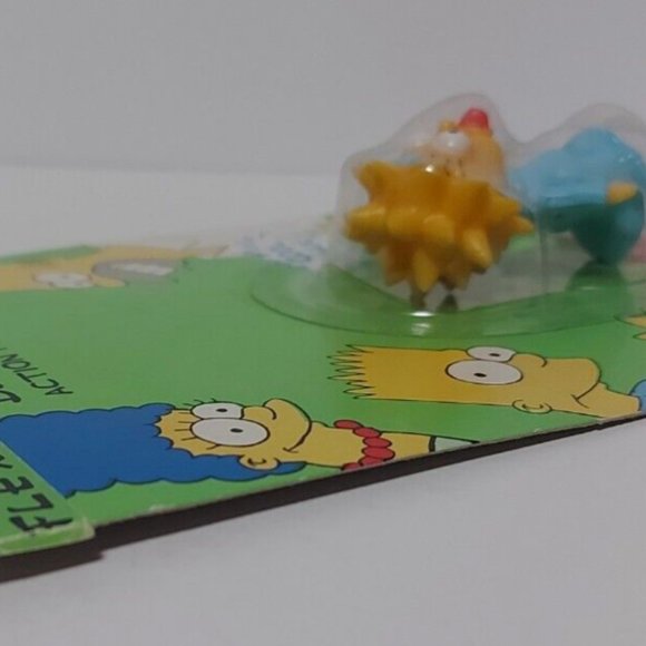 Vintage The Simpson's Maggie SIMPSON 2.5inch Bendy Jesco FOX Figure 1990 MOC - Picture 4 of 5